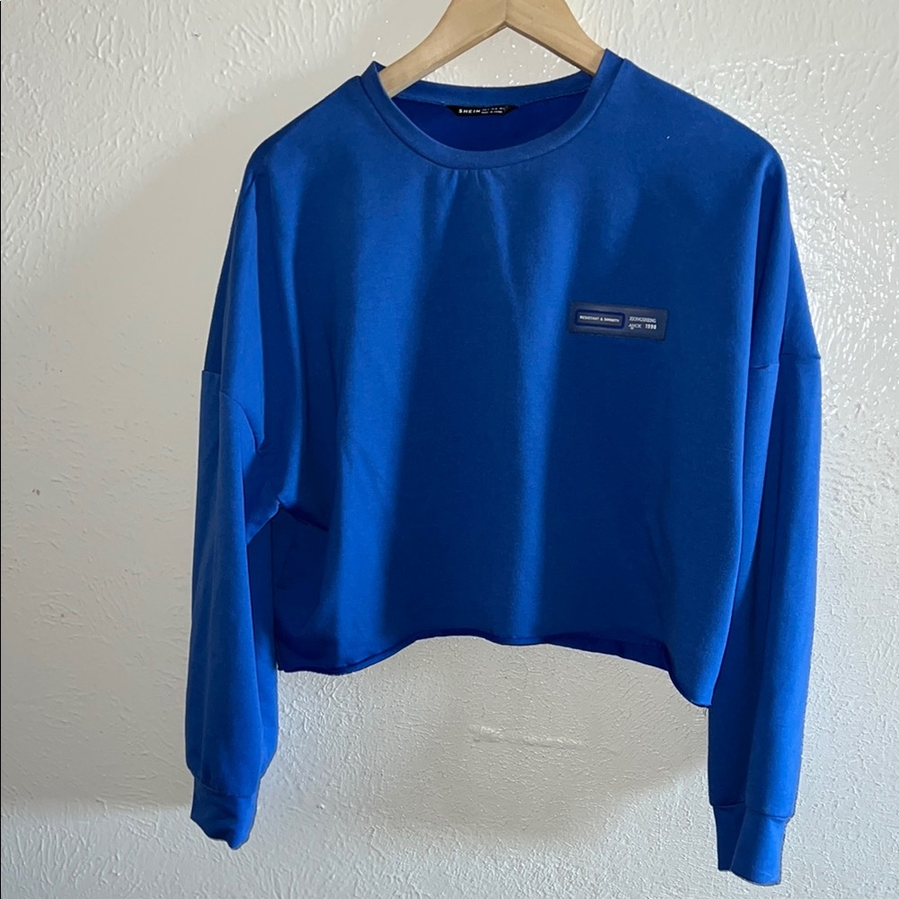 Blue Women's crop top fit